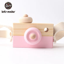 Load image into Gallery viewer, Let&#39;S Make 1Pc Wooden Baby Toys Fashion Camera Wood Pendants Montessori Toys For Kids Wooden Diy Present Nursing Gift Baby Block