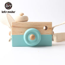 Load image into Gallery viewer, Let&#39;S Make 1Pc Wooden Baby Toys Fashion Camera Wood Pendants Montessori Toys For Kids Wooden Diy Present Nursing Gift Baby Block