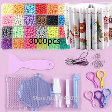 Load image into Gallery viewer, Fuse Beads Magic Water Creative Beads DIY set Pegboard Kit Craft Girls Gift kids toys for Children 8 10 years Pen Tweezer Tool